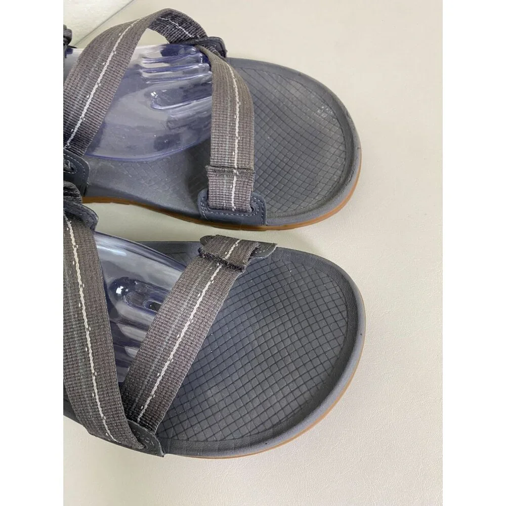 Chaco Men Adjustable Strap Hiking Sandals Size 11 Gray Gum Sole‎ Outdoor Camping